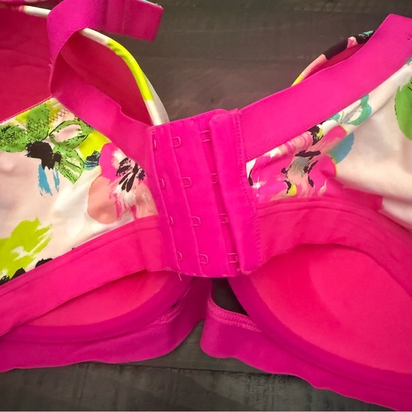 Cacique Lane Bryant Printed Boost Balconette Bra With Cutout Mini Floral 46F - Picture 4 of 10